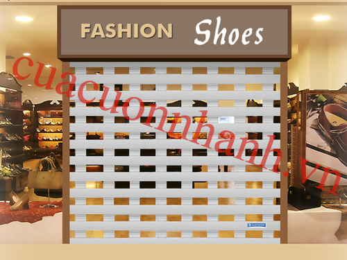 Cửa cuốn trung tâm thương mại Aust Grill inox tròn